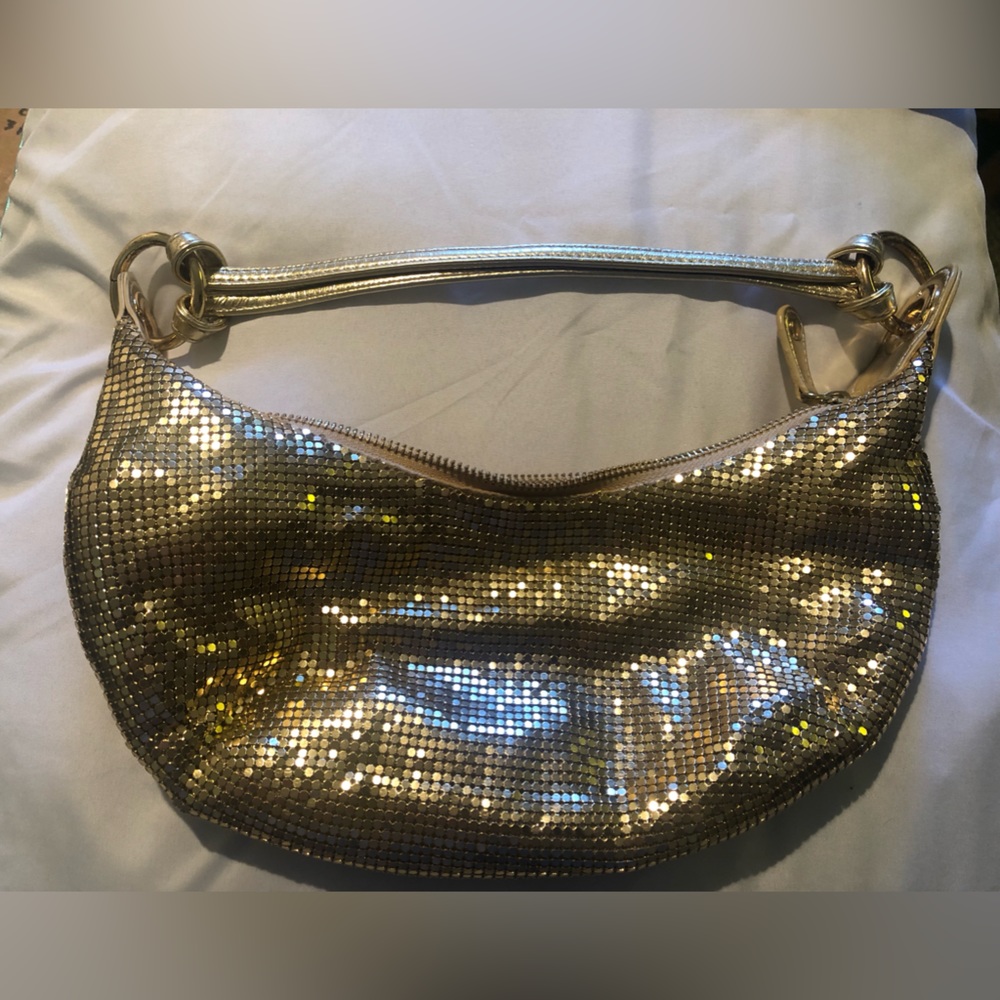 Vintage Nine West gold tone sequined purse